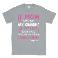 Heather Grey if mom says no ask grandma if grandma says no Classic Tee - artisFamous