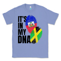 Colony Blue jamaican and haitian mix flag dna heritage Classic Tee - artisFamous