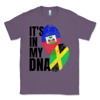 Lavender jamaican and haitian mix flag dna heritage Classic Tee - artisFamous