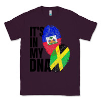 Plum jamaican and haitian mix flag dna heritage Classic Tee - artisFamous