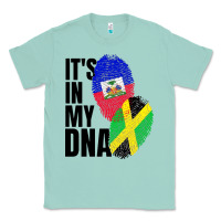 Seafoam jamaican and haitian mix flag dna heritage Classic Tee - artisFamous