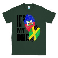 Sports Green jamaican and haitian mix flag dna heritage Classic Tee - artisFamous