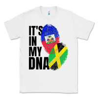 White jamaican and haitian mix flag dna heritage Classic Tee - artisFamous