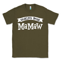 Army Green World's Best Mamaw Ever Classic Tee - artisFamous