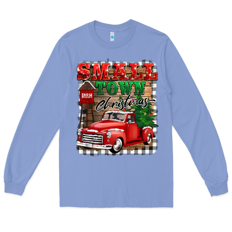 Small Town Christmas Long Sleeve Tee by BarkalooDesign | Teevron