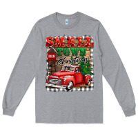 Heather Grey small town christmas Long Sleeve Tee - BarkalooDesign