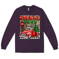 Plum small town christmas Long Sleeve Tee - BarkalooDesign