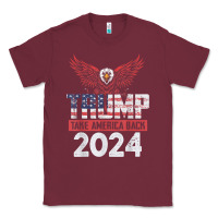 Burgundy trump 2024 take america back Classic Tee - artisFamous