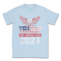 Dusty Blue trump 2024 take america back Classic Tee - artisFamous