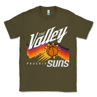Army Green the valley oop phoenix basketball retro sunset basketball t shirt Classic Tee - artisFamous