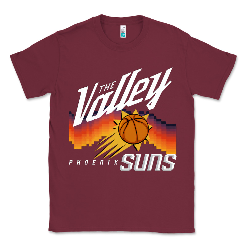 The Valley Oop Phoenix Basketball Retro Sunset Basketball T Shirt Classic Tee by artisFamous | Teevron