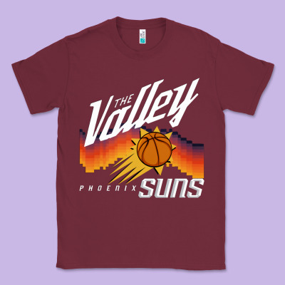 The Valley Oop Phoenix Basketball Retro Sunset Basketball T Shirt Classic Tee Designed By Artisfamous