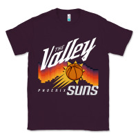 Plum the valley oop phoenix basketball retro sunset basketball t shirt Classic Tee - artisFamous