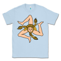 Dusty Blue sicilian triskelion Classic Tee - artisFamous