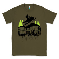Army Green snowmobile throttle Classic Tee - artisFamous