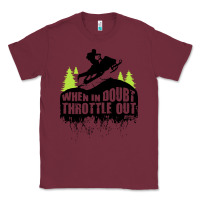Burgundy snowmobile throttle Classic Tee - artisFamous