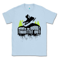 Dusty Blue snowmobile throttle Classic Tee - artisFamous