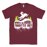 Burgundy snowmobile throttle Classic Tee - artisFamous