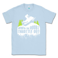 Dusty Blue snowmobile throttle Classic Tee - artisFamous