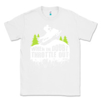 White snowmobile throttle Classic Tee - artisFamous