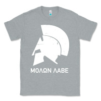 Heather Grey spartan helmet Classic Tee - artisFamous