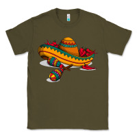 Army Green maracas sombrero mexican Classic Tee - artisFamous