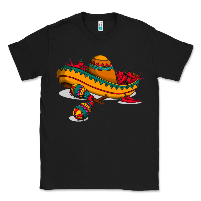 Maracas Sombrero Mexican Classic Tee by artisFamous | Teevron