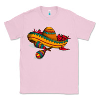 Bubblegum Pink maracas sombrero mexican Classic Tee - artisFamous