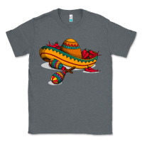 Charcoal Heather maracas sombrero mexican Classic Tee - artisFamous
