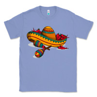 Colony Blue maracas sombrero mexican Classic Tee - artisFamous