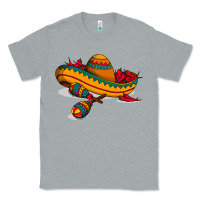 Heather Grey maracas sombrero mexican Classic Tee - artisFamous