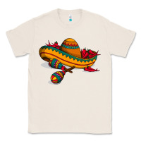 Natural maracas sombrero mexican Classic Tee - artisFamous