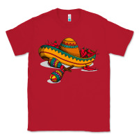 Red maracas sombrero mexican Classic Tee - artisFamous