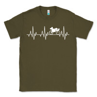 Army Green heartbeat recumbent bicycle bike cyclist biking Classic Tee - artisFamous