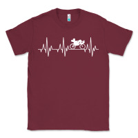 Burgundy heartbeat recumbent bicycle bike cyclist biking Classic Tee - artisFamous