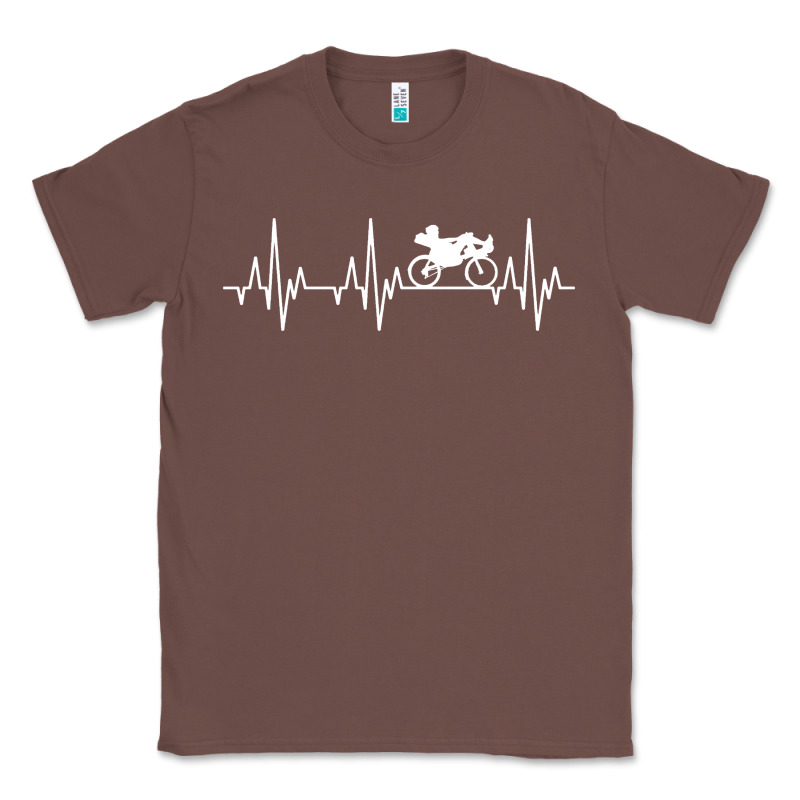Heartbeat Recumbent Bicycle Bike Cyclist Biking Classic Tee by artisFamous | Teevron