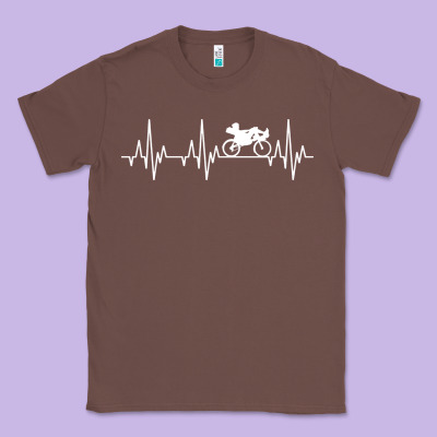 Heartbeat Recumbent Bicycle Bike Cyclist Biking Classic Tee Designed By Artisfamous
