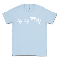 Dusty Blue heartbeat recumbent bicycle bike cyclist biking Classic Tee - artisFamous
