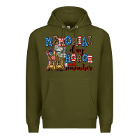 Army Green memorial day honor and remember Premium Hoodie - AdoDesignShop