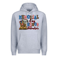 Heather Grey memorial day honor and remember Premium Hoodie - AdoDesignShop