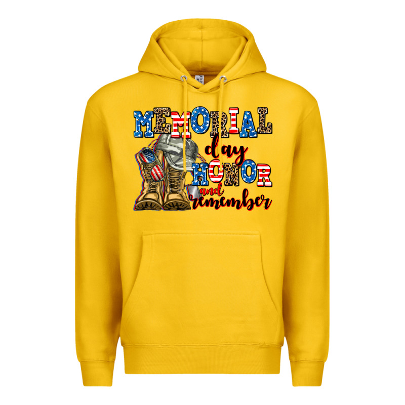 Memorial Day Honor And Remember Premium Hoodie by AdoDesignShop | Teevron