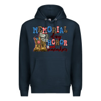 Navy memorial day honor and remember Premium Hoodie - AdoDesignShop