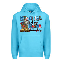 Ocean Blue memorial day honor and remember Premium Hoodie - AdoDesignShop
