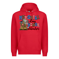 Red memorial day honor and remember Premium Hoodie - AdoDesignShop