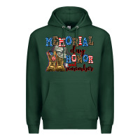 Sports Green memorial day honor and remember Premium Hoodie - AdoDesignShop