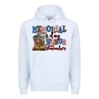 White memorial day honor and remember Premium Hoodie - AdoDesignShop