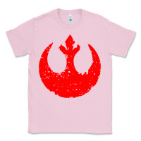 Bubblegum Pink distressed rebel alliance symbol Classic Tee - artisFamous