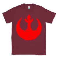Burgundy distressed rebel alliance symbol Classic Tee - artisFamous