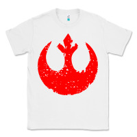 White distressed rebel alliance symbol Classic Tee - artisFamous