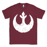 Burgundy distressed rebel alliance symbol Classic Tee - artisFamous